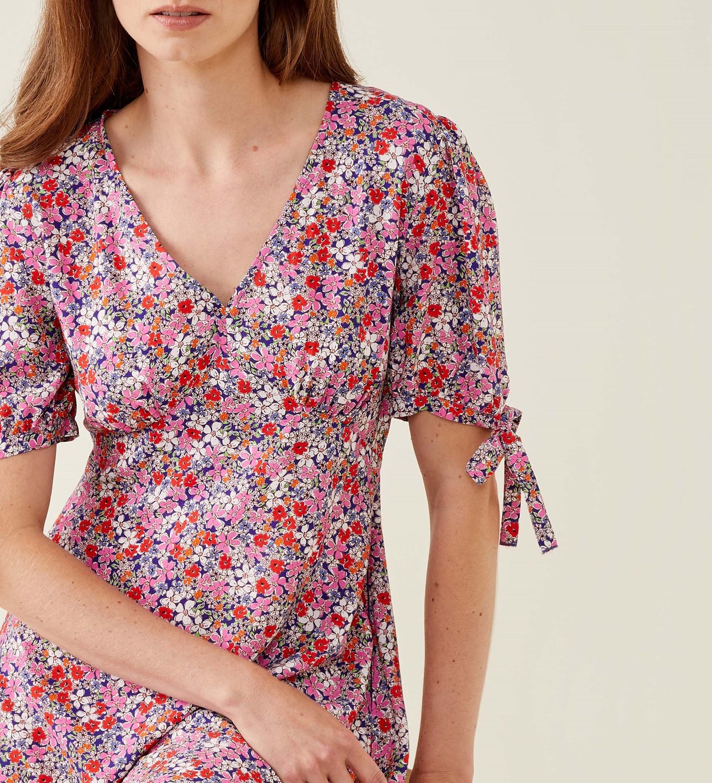 Jude Blue Floral Midi Dress