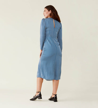 Selma Navy Geo Dress