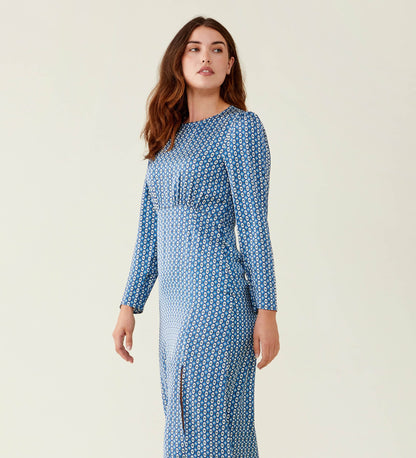 Selma Navy Geo Dress