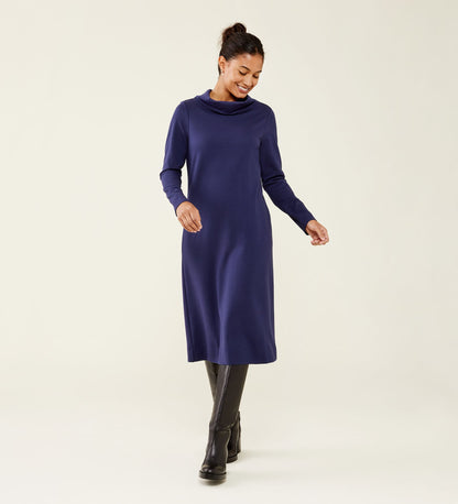 Ingrid Ponte Jersey Navy Dress