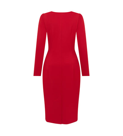 Glain Ponte Jersey Red Dress