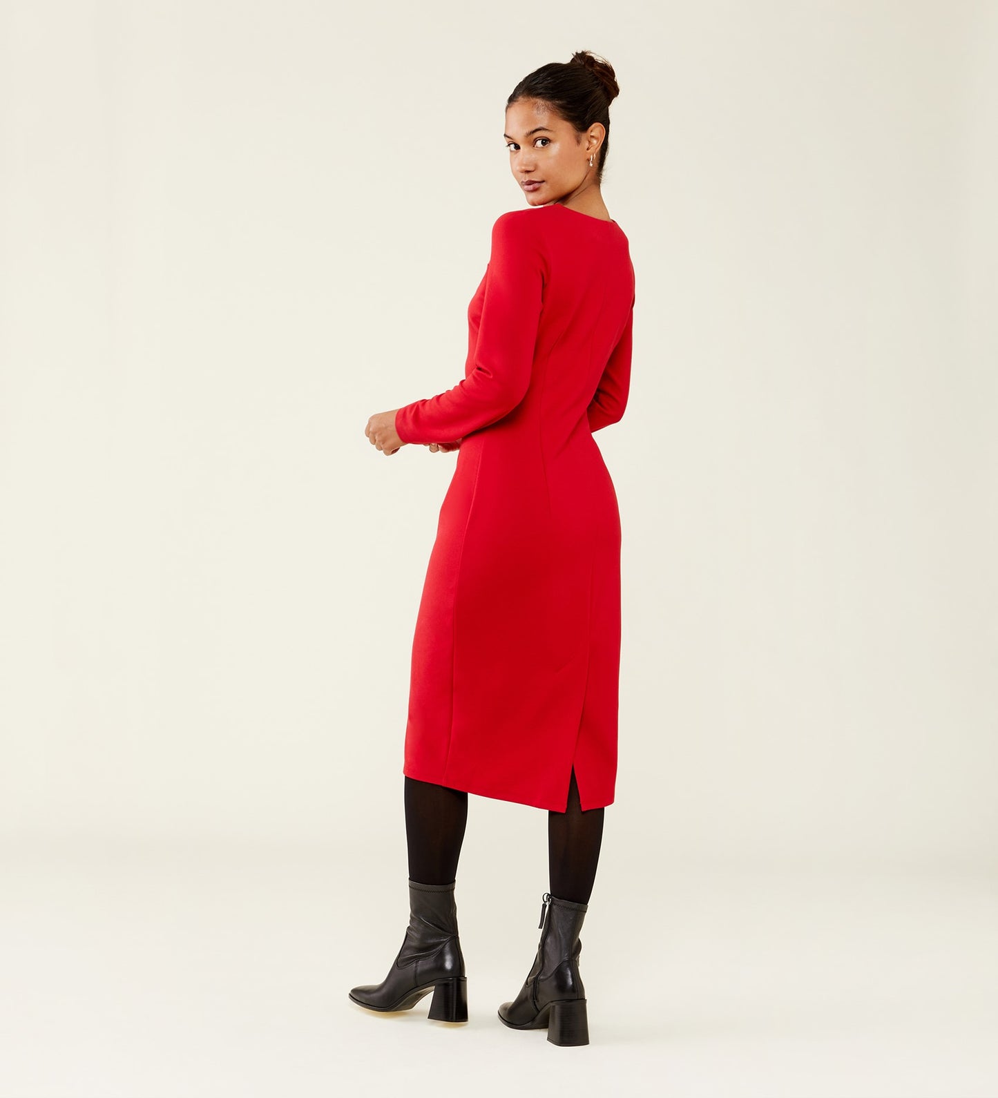 Glain Ponte Jersey Red Dress