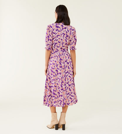 Orion Midi Purple Floral Dress