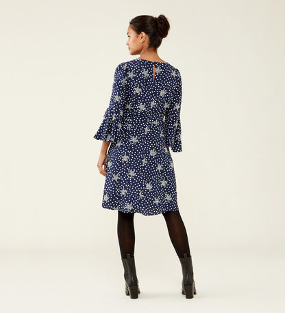 Quinn Navy Stars Midi Dress