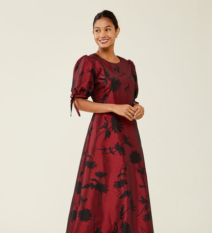 Mika Red Floral Dress