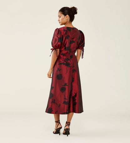 Mika Red Floral Dress