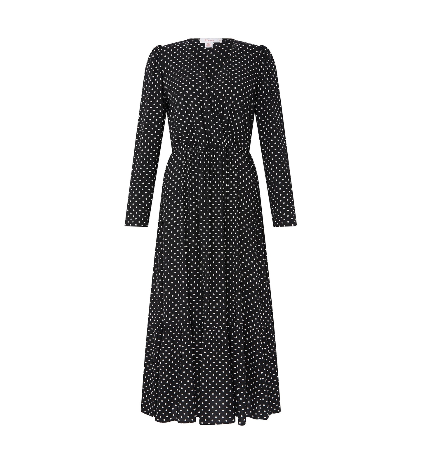 Olesia Black Spot Midi Dress                                                        LENZING™ ECOVERO™