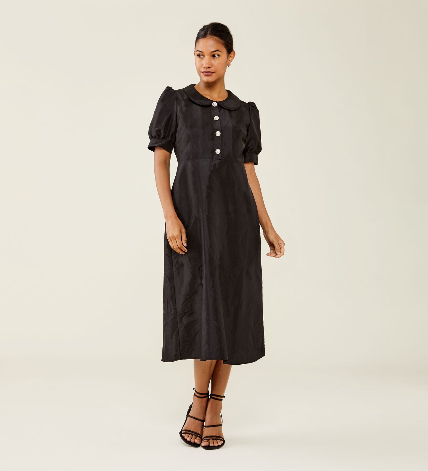 Eara Taffeta Midi Dress