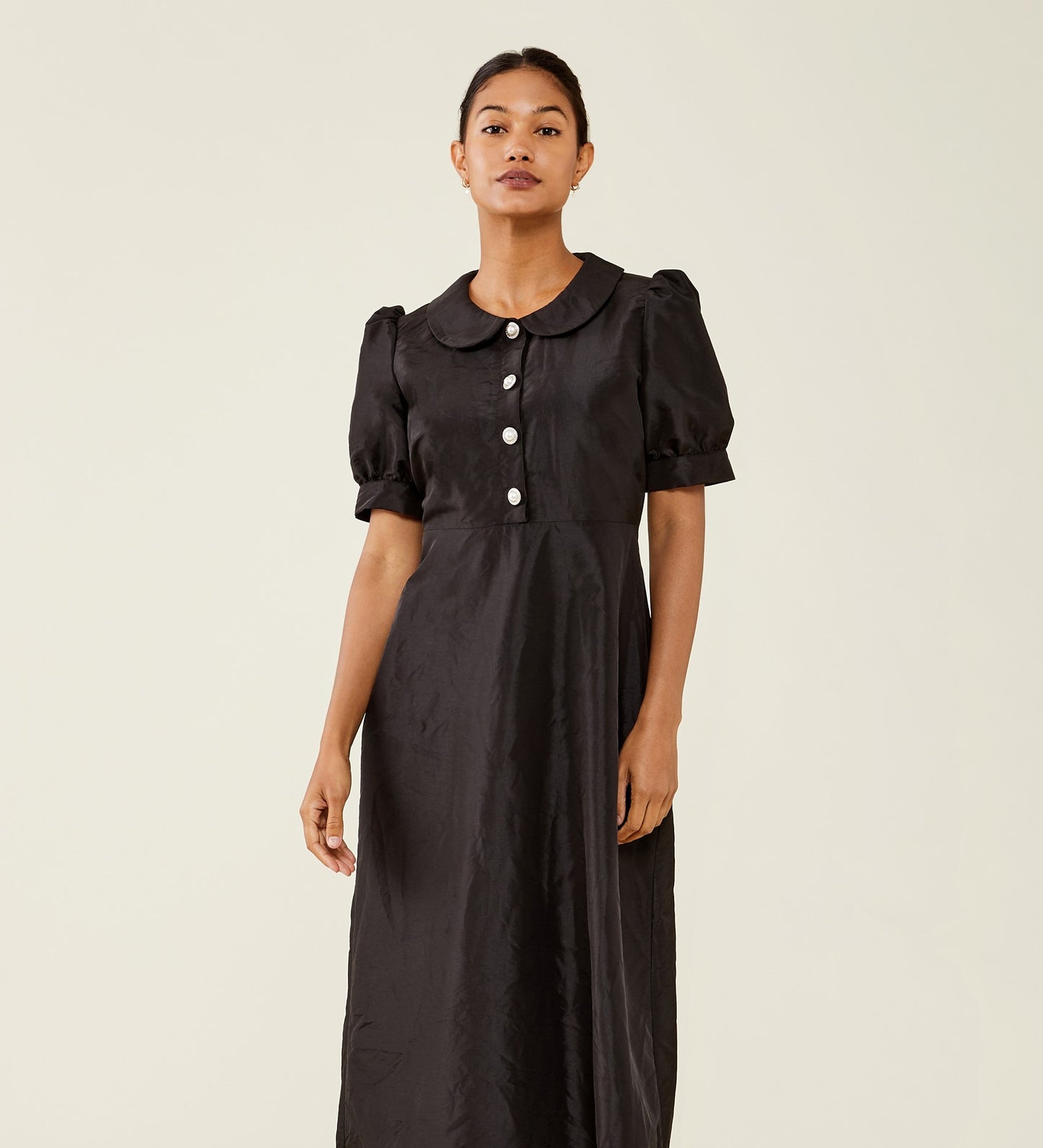 Eara Taffeta Midi Dress