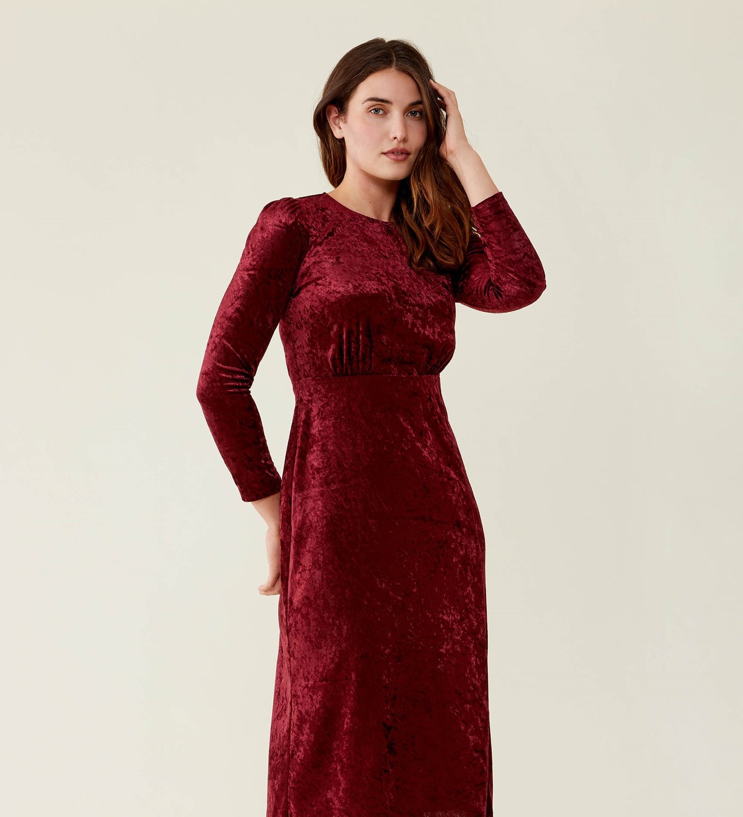 Abel Burgundy Velvet Dress