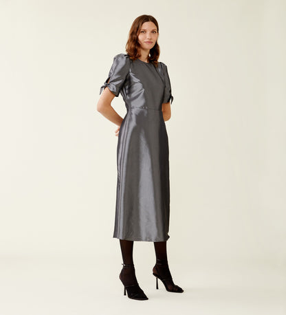 Liora Taffeta Midi Dress