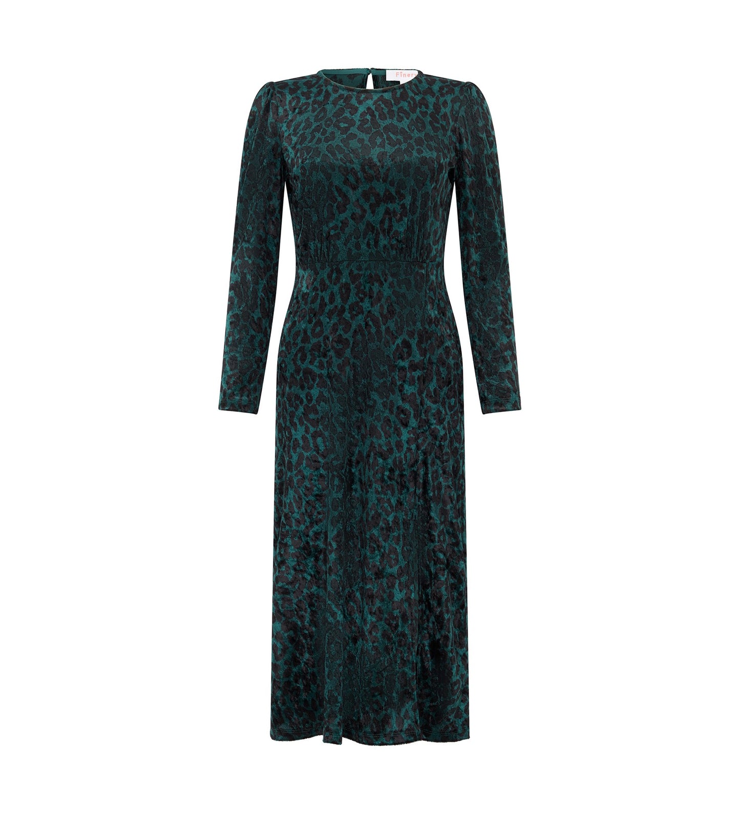 Abel Green Leopard Velvet Dress