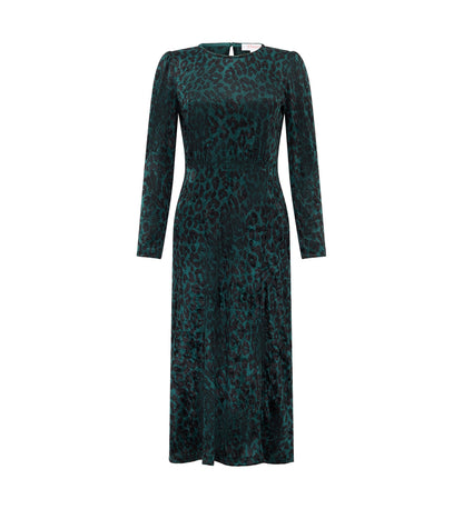 Abel Green Leopard Velvet Dress