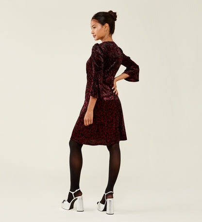 Lola Velvet Knee Length Dress