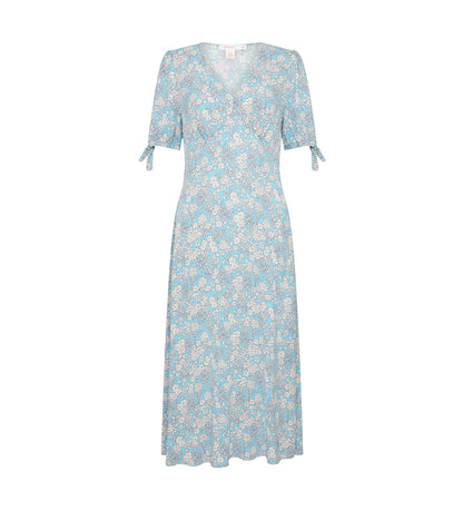 Claire Blue Ditsy Midi Dress