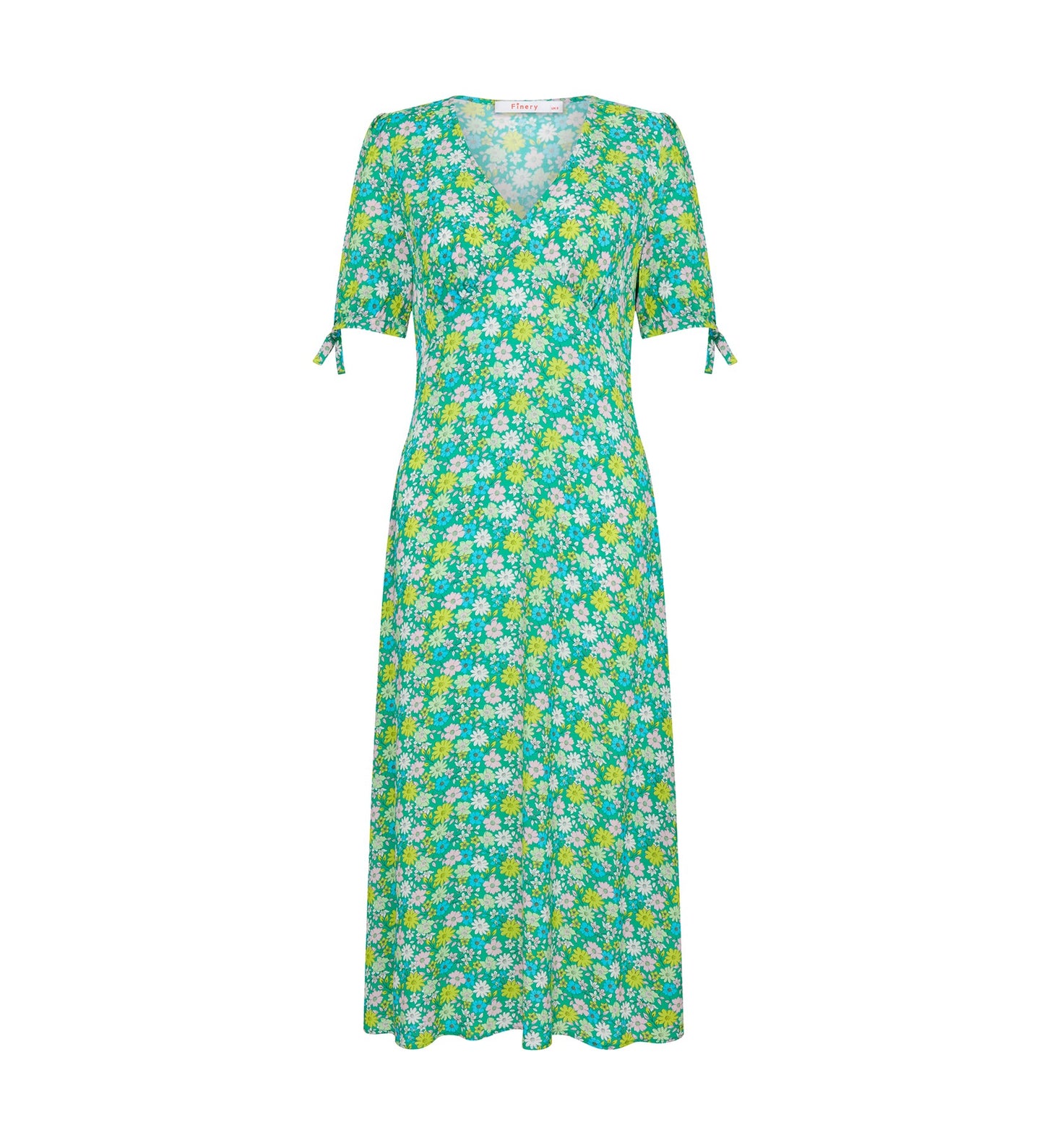 Claire Green Daisy Print Midi Dress