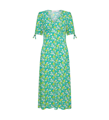 Claire Green Daisy Print Midi Dress