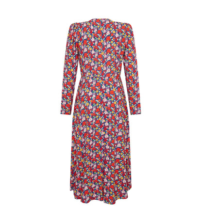 Odele Blue Floral Midi Dress        LENZING™ ECOVERO™