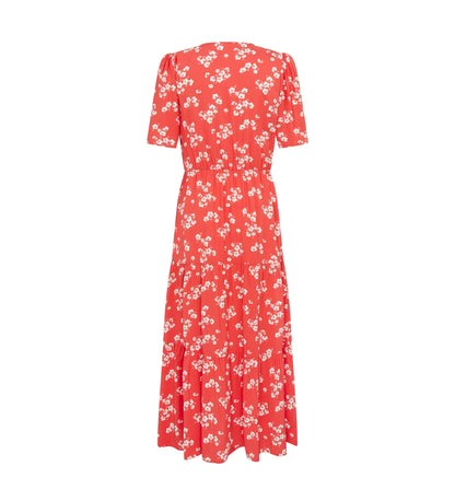 Amara Red Blossom Midi Dress