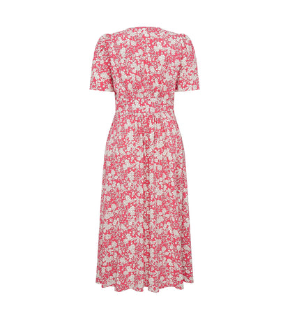 Petulia Pink Ditsy Midi Dress