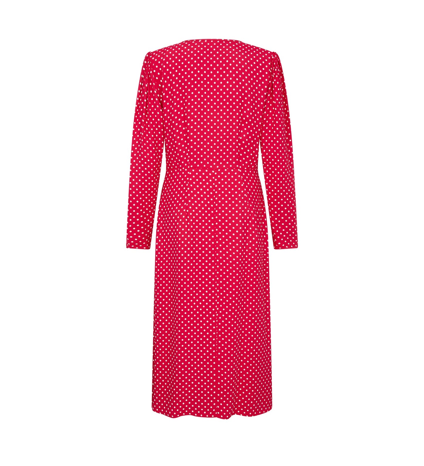 Lina Magenta Spot Midi Dress