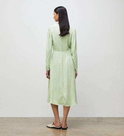 Lina Lime Spot Midi Dress