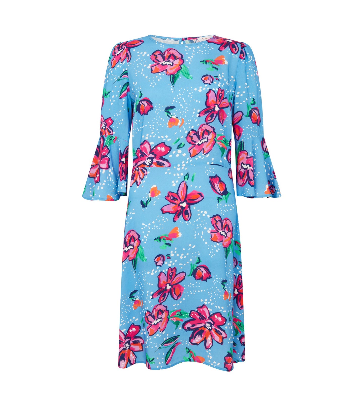 Quinn Blue Floral Knee Length Dress