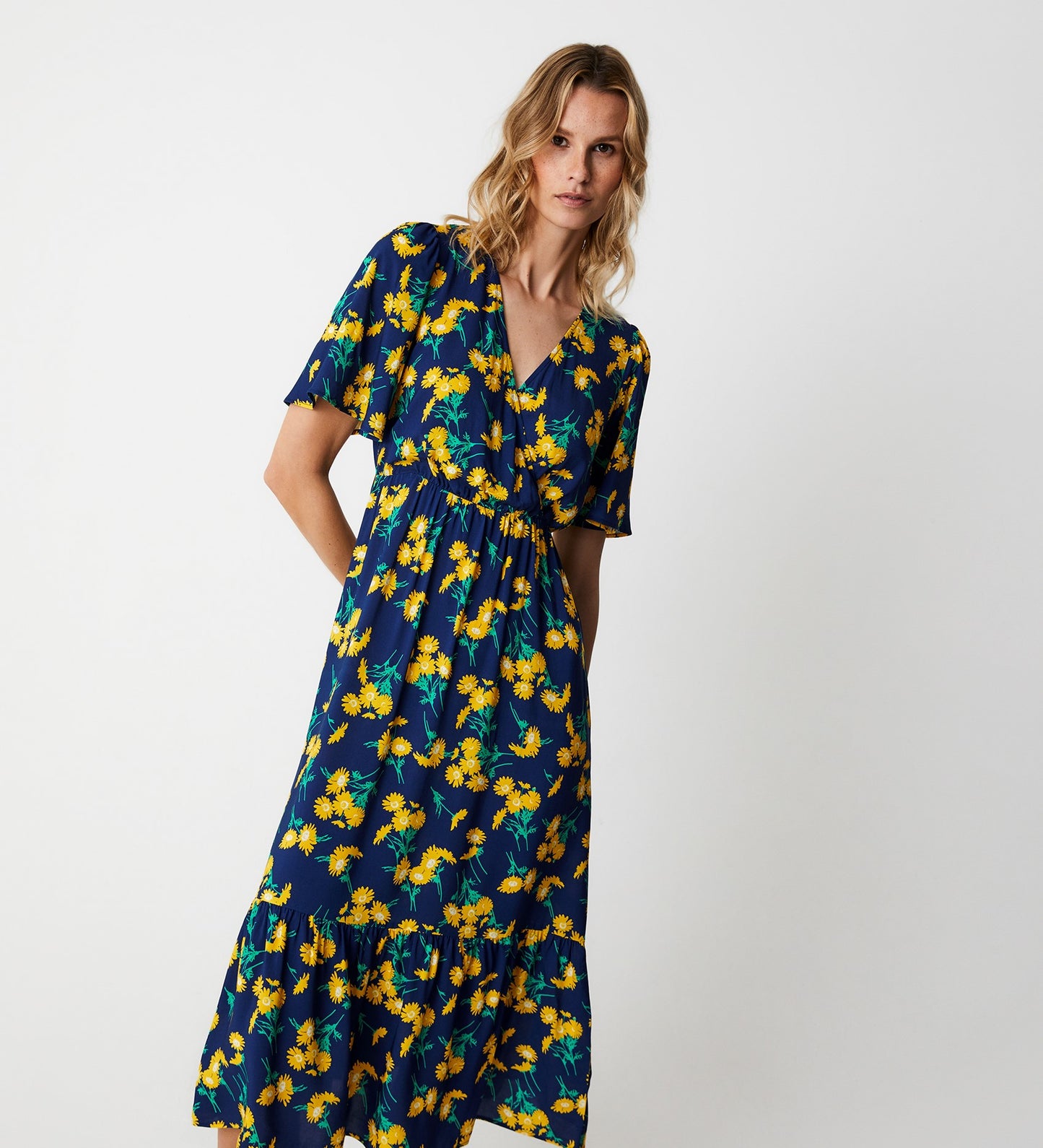 Alexia Navy Daisy Midi Dress