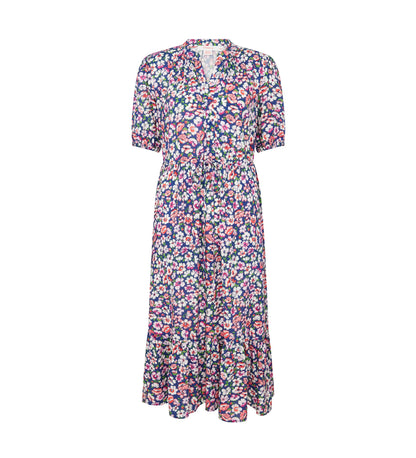 Madelyn Navy Daisies Midi Dress