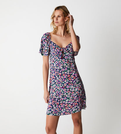 Abigail Navy Daisies Mini Dress