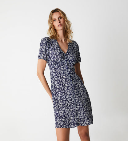 Mala Navy Floral Mini Dress