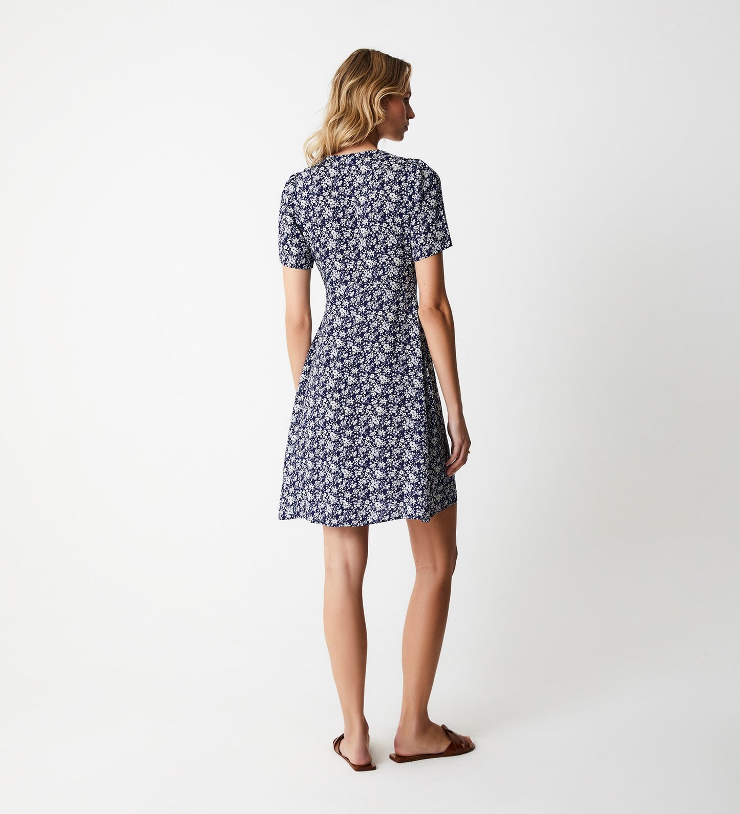 Mala Navy Floral Mini Dress