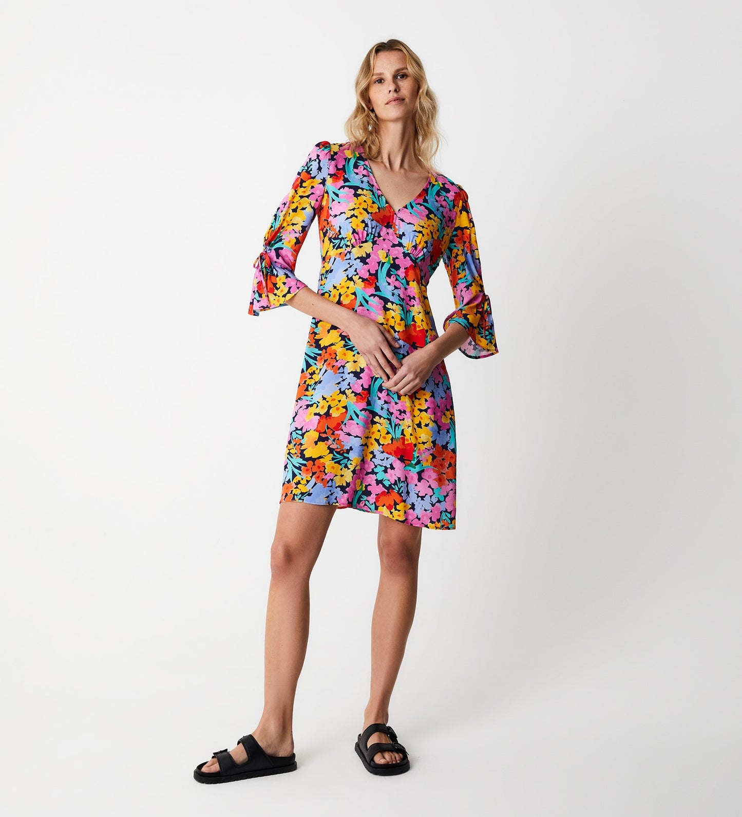 Adalira Floral Meadow Mini Dress