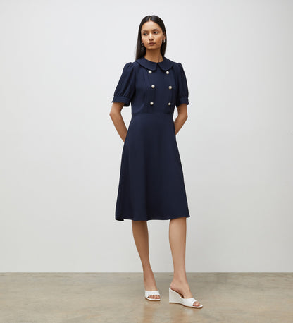 Yelena Navy Midi Dress