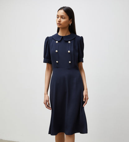 Yelena Navy Midi Dress