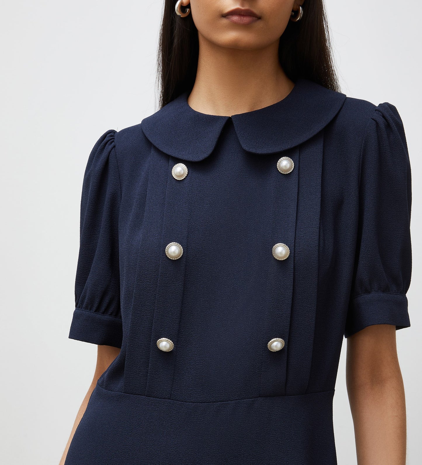 Yelena Navy Midi Dress