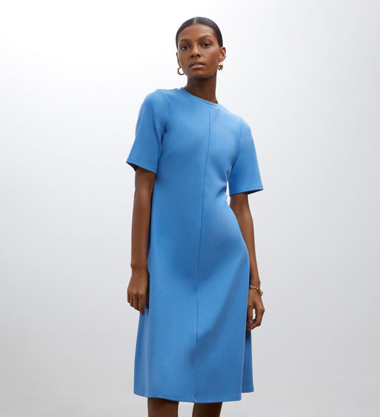 Ioana Blue Ponte Jersey Dress