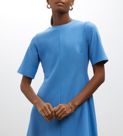 Ioana Blue Ponte Jersey Dress