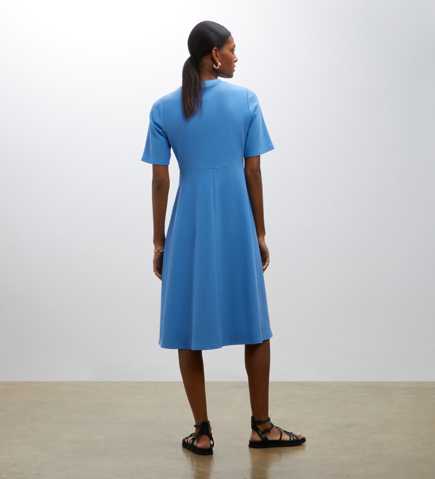 Ioana Blue Ponte Jersey Dress