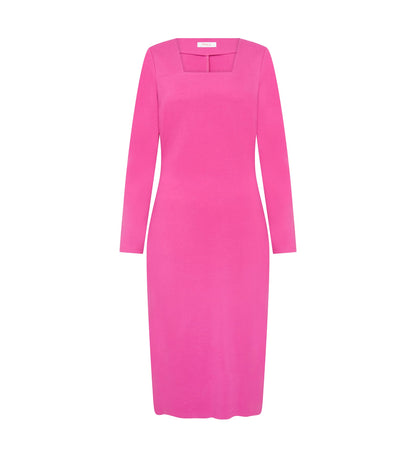 Glain Fuchsia Ponte Jersey Dress