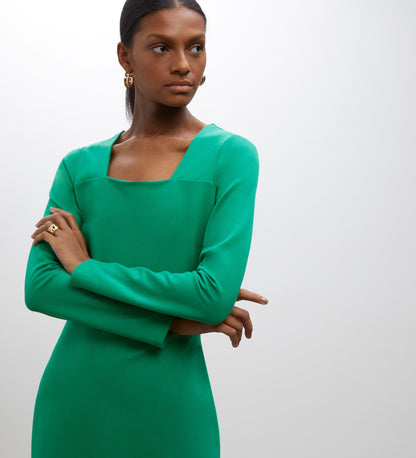 Glain Green Ponte Jersey Dress