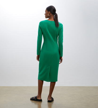 Glain Green Ponte Jersey Dress