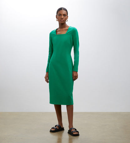 Glain Green Ponte Jersey Dress