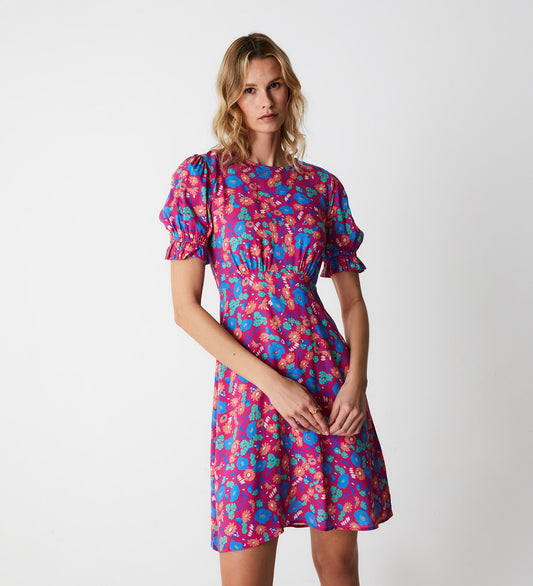 Meg Pink Botanics Mini Dress