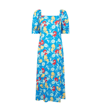 Barnett Blue Flowers Knee Length Dress