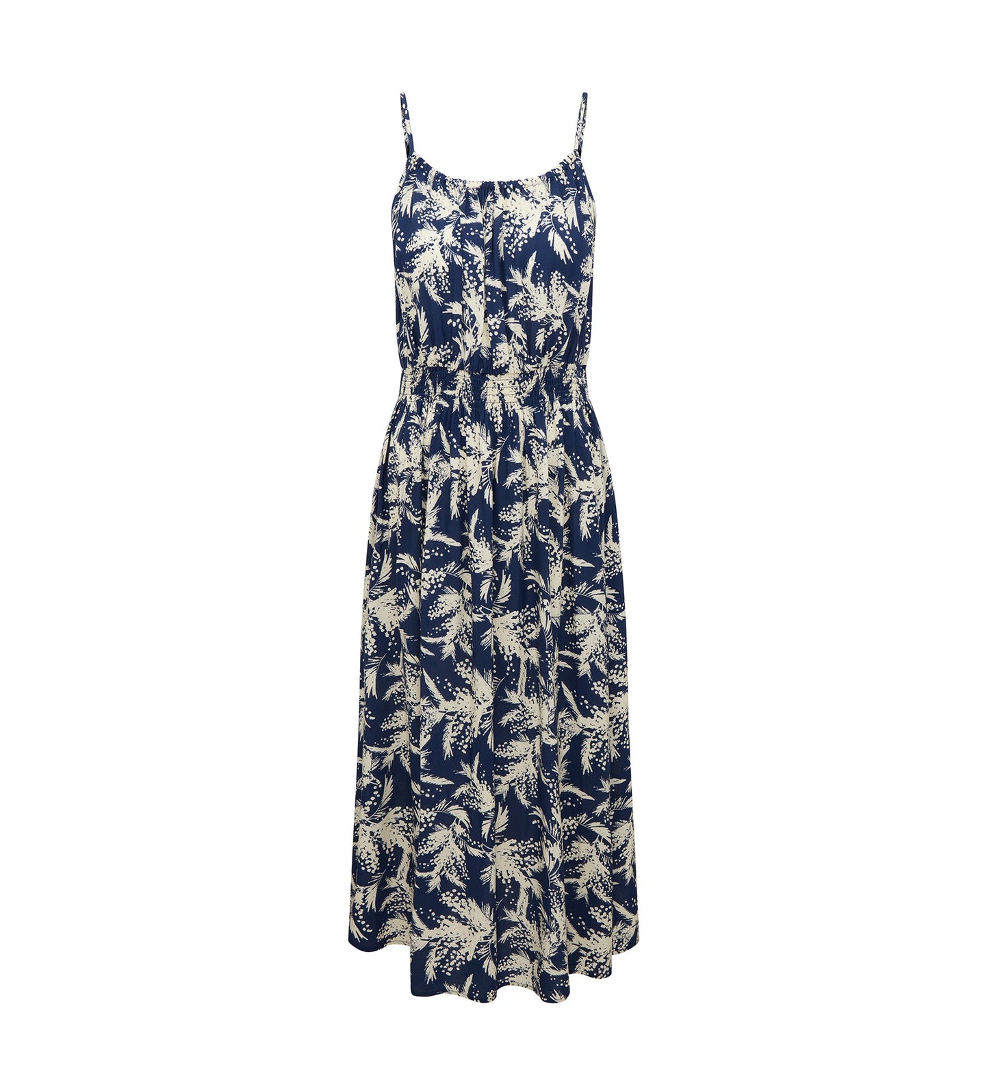 Tharushi Navy Mimosa Midi Dress