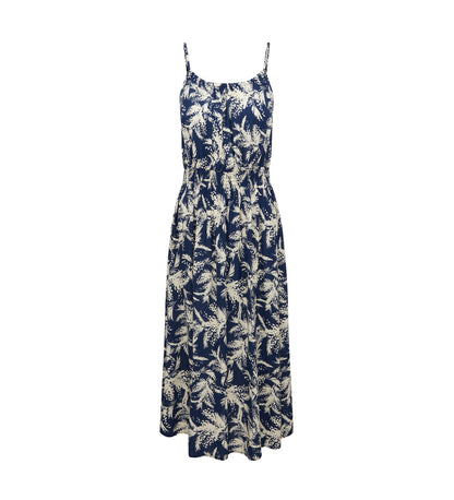 Tharushi Navy Mimosa Midi Dress