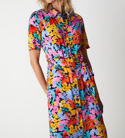 Bailey Floral Meadow Midi Shirt Dress