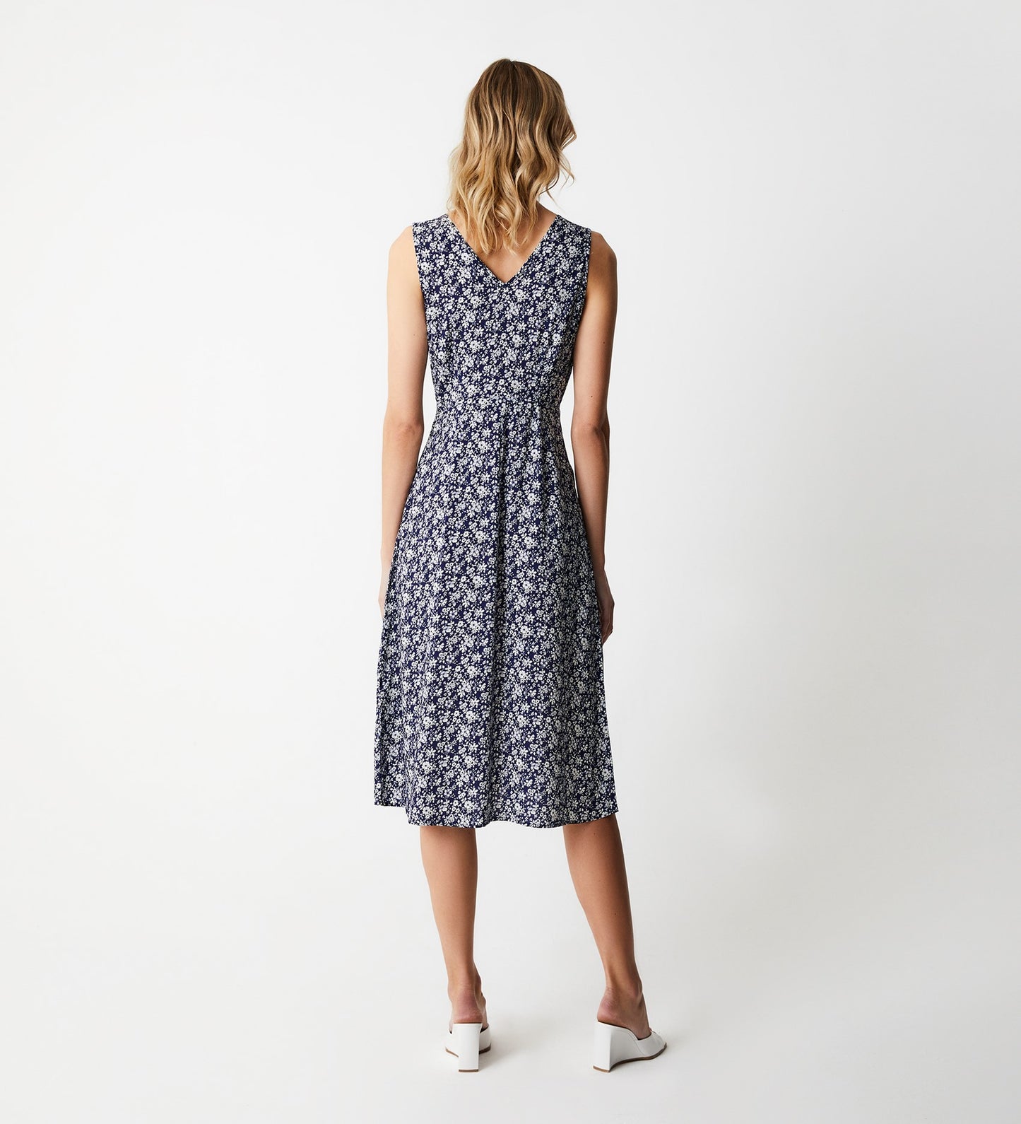 Darcy Navy Floral Midi Dress