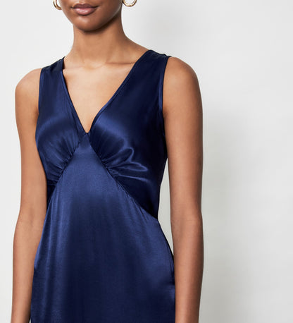 Darcy Navy Satin Dress